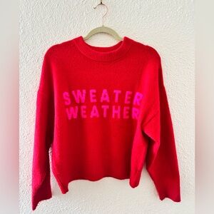 Target A New Day Bright Red “Sweater Weather” Sweater